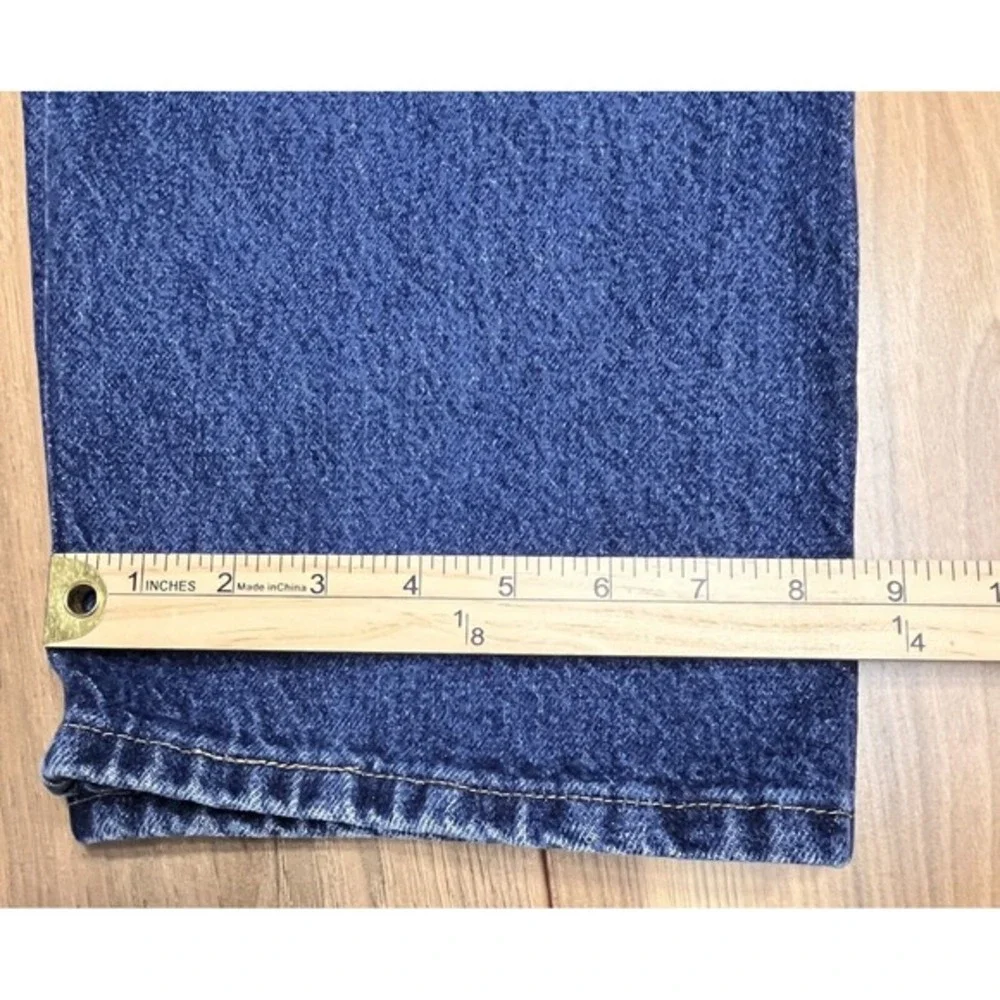 Wrangler Jeans Men 48 X 30 Blue Denim 100% Cotton High Rise Straight Leg Zip Fly